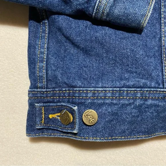 Vintage LEE Storm Rider Denim Blanket Lined Trucker Jacket Size 44 / L - Picture 14 of 16